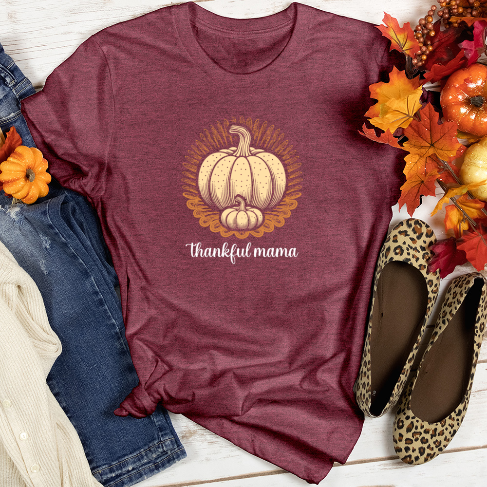 Retro Foodie Pumpkin Heathered Tee