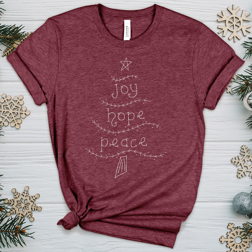 Joy Hope Peace Heathered Tee