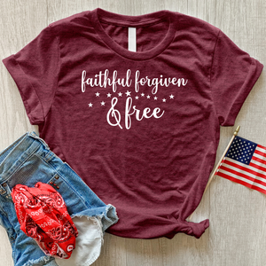 Forgiven & Free Stars Heathered Tee