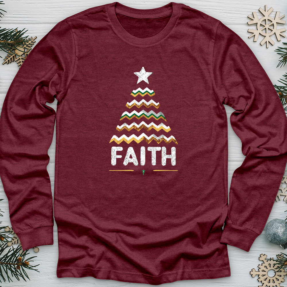 Faith Christmas Tree Long Sleeve Tee