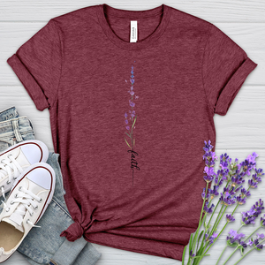 Faith Lavender Flower Heathered Tee