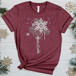 Faith Snowflake Key Heathered Tee