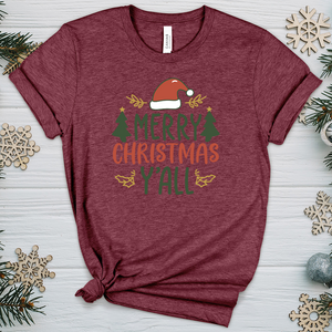 Merry christmas y’all Heathered Tee