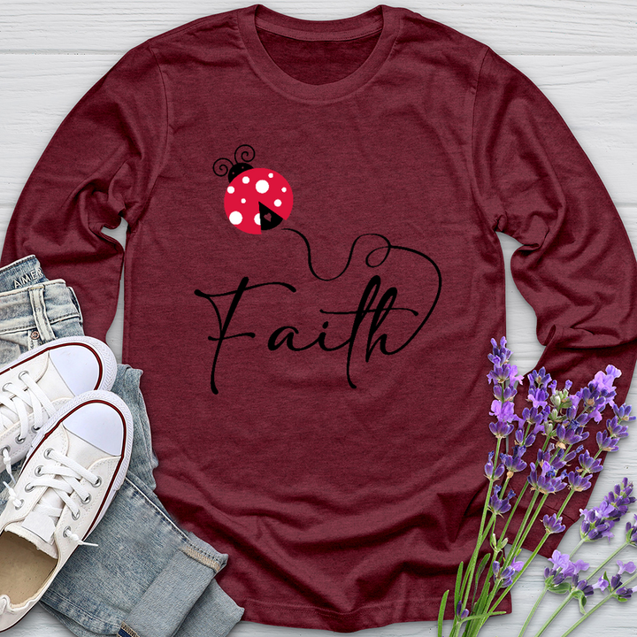 Faith Ladybug Long Sleeve Tee