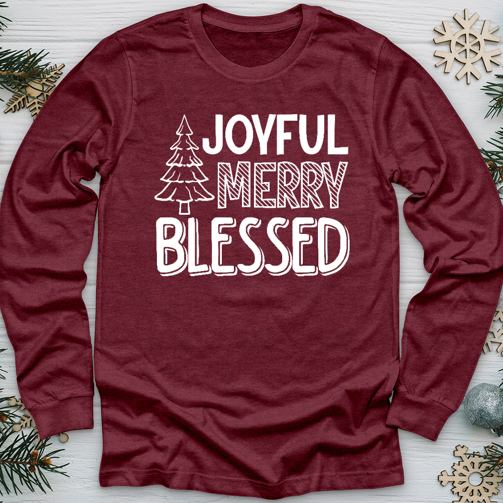 Joyful Merry Blessed Long Sleeve Tee