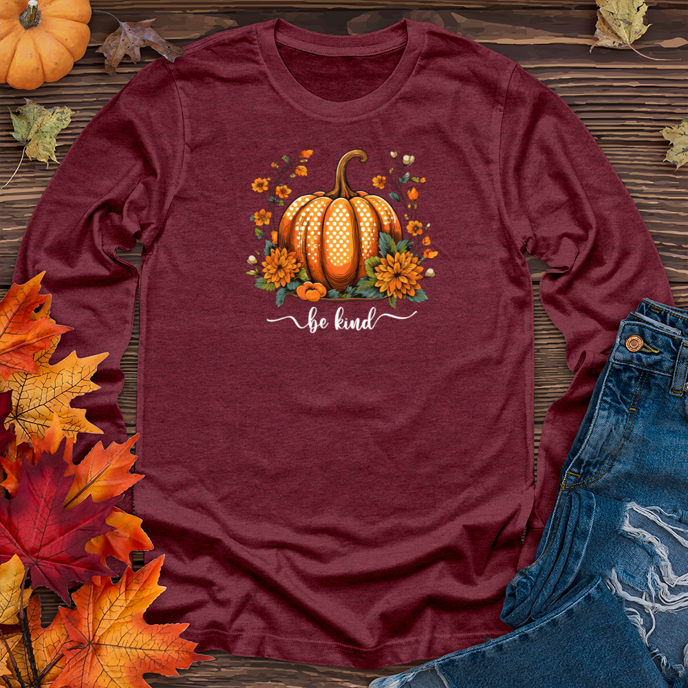 Polka Dot Pumpkin Blessings Long Sleeve Tee