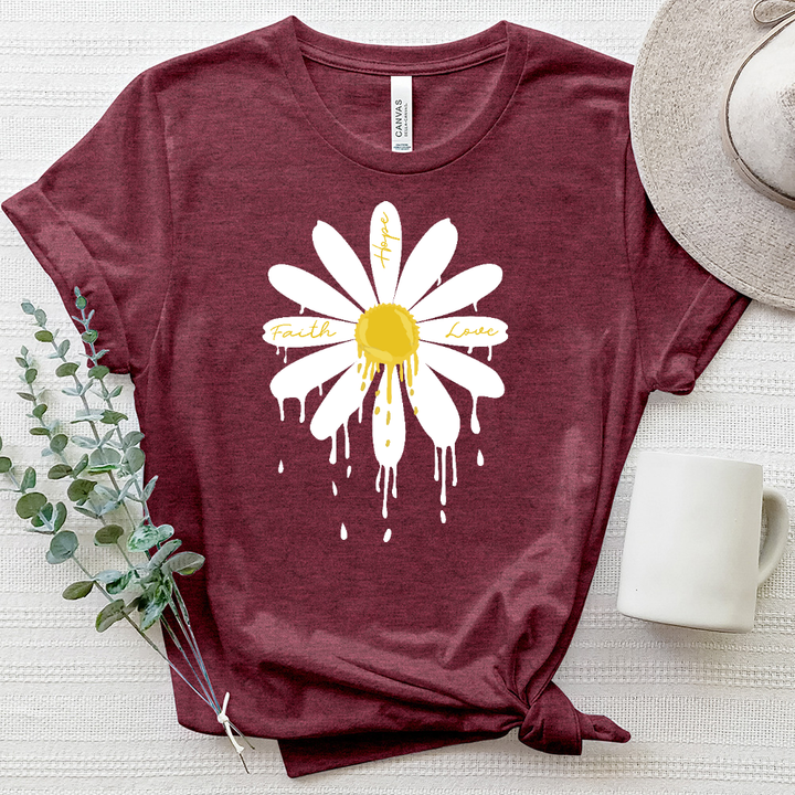 Daisy Drip Heathered Tee