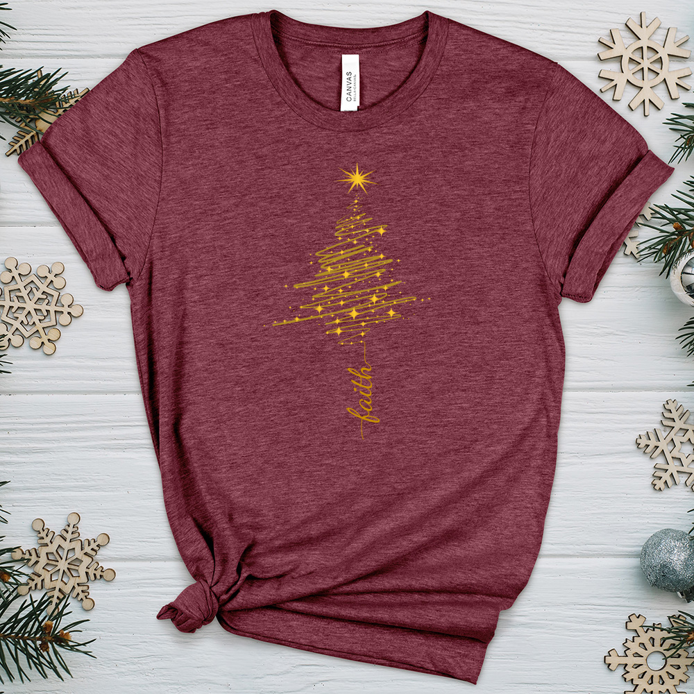 Faith Gold Tree Heathered Tee