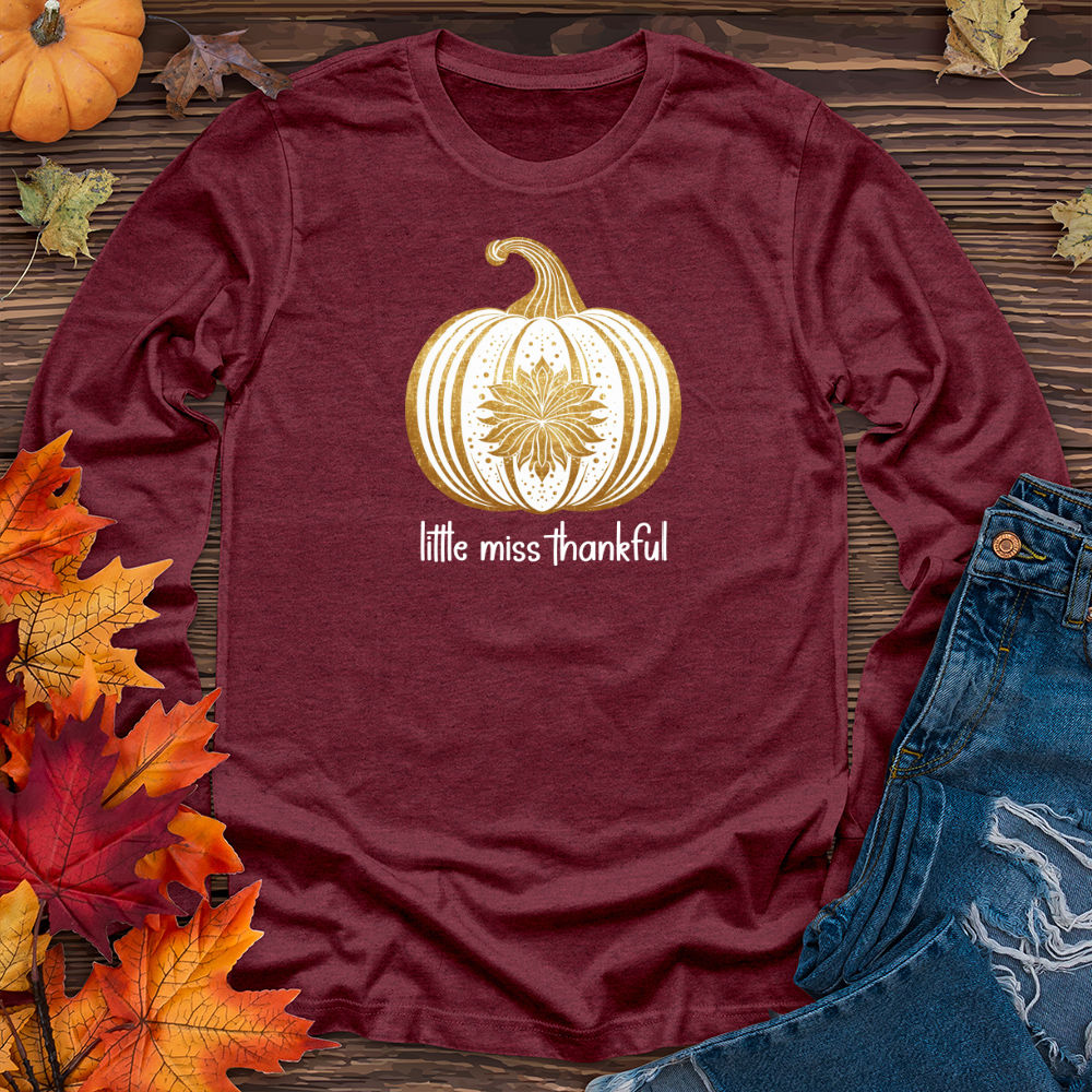 Vintage Golden Pumpkin Long Sleeve Tee