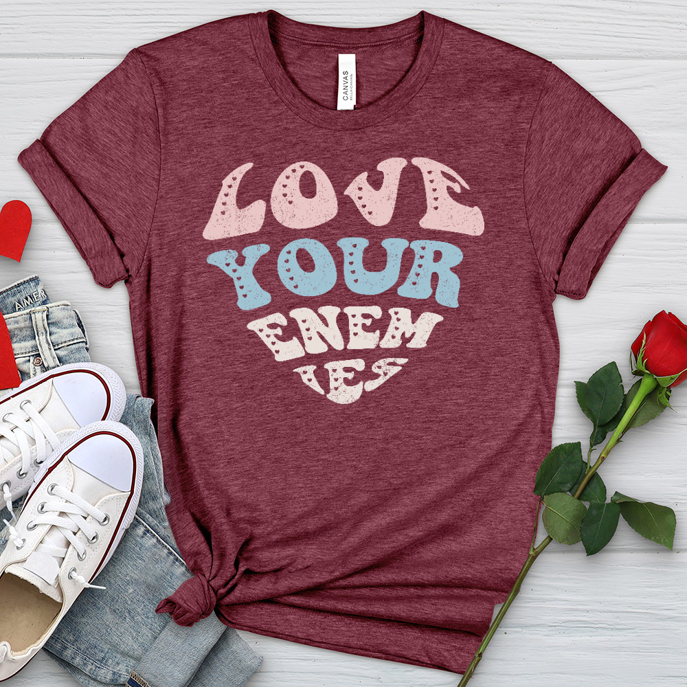 Love Your Enemies Sherbert Heathered Tee