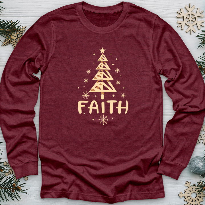 Faith Christmas Tree Long Sleeve Tee