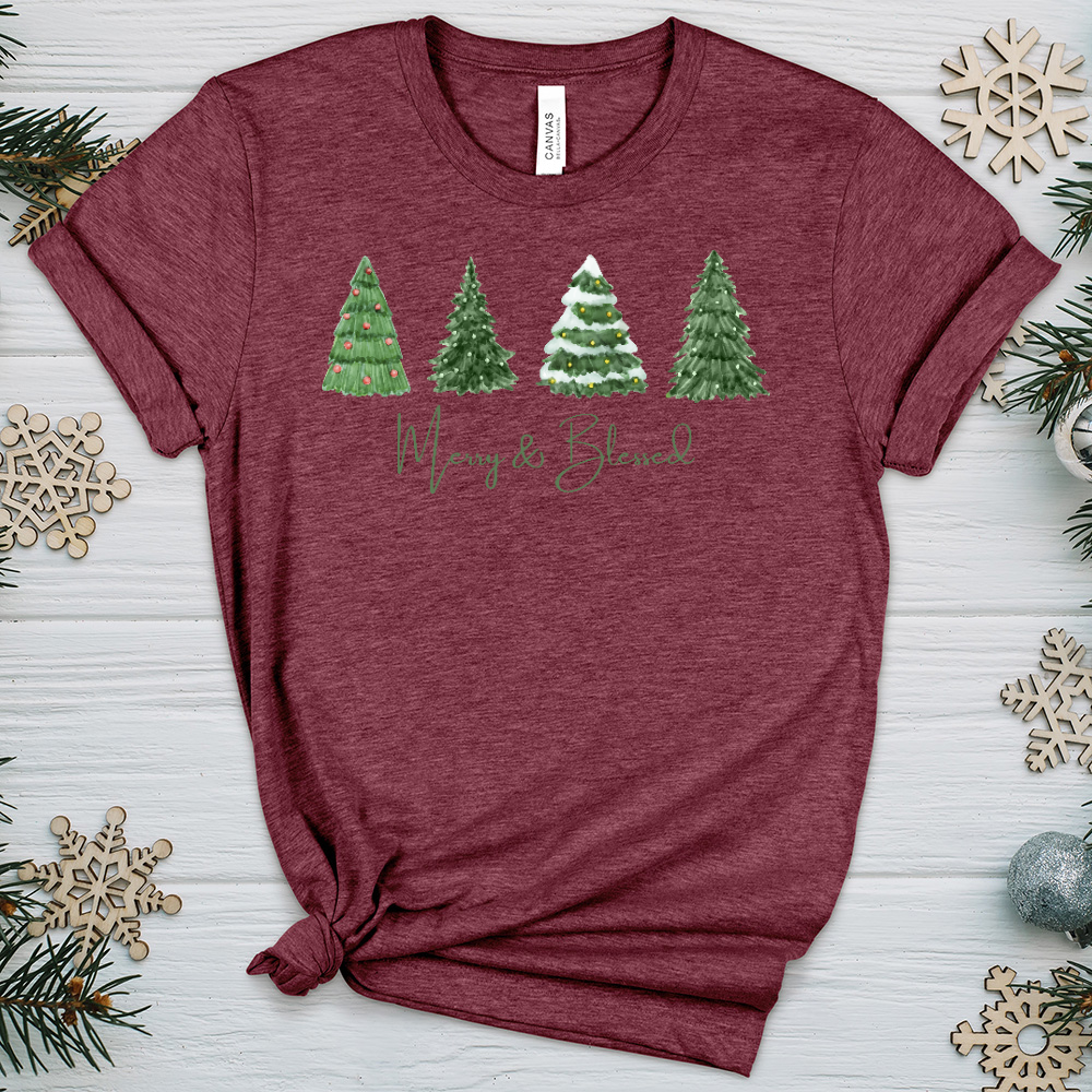 Merry Green Trees Heathered Tee