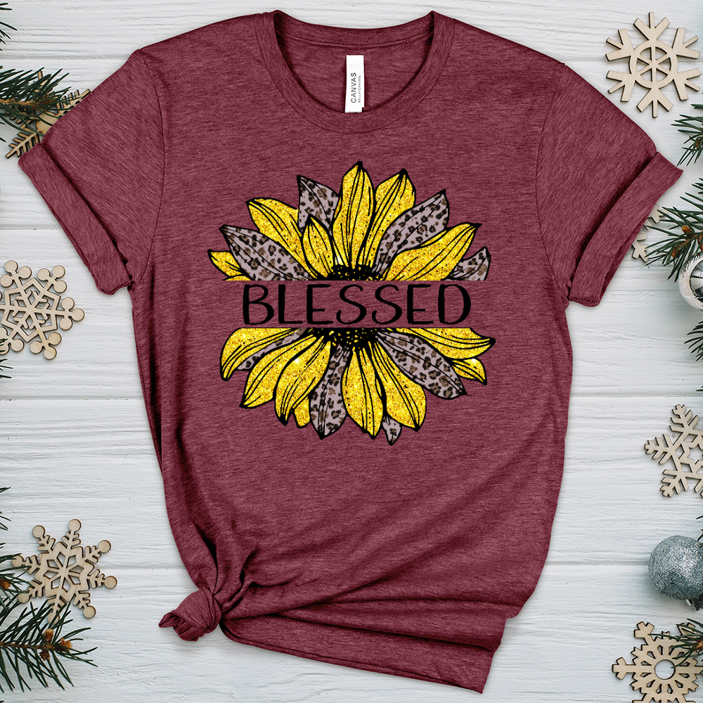 Blessed Sunflower V6 Heathered Tee