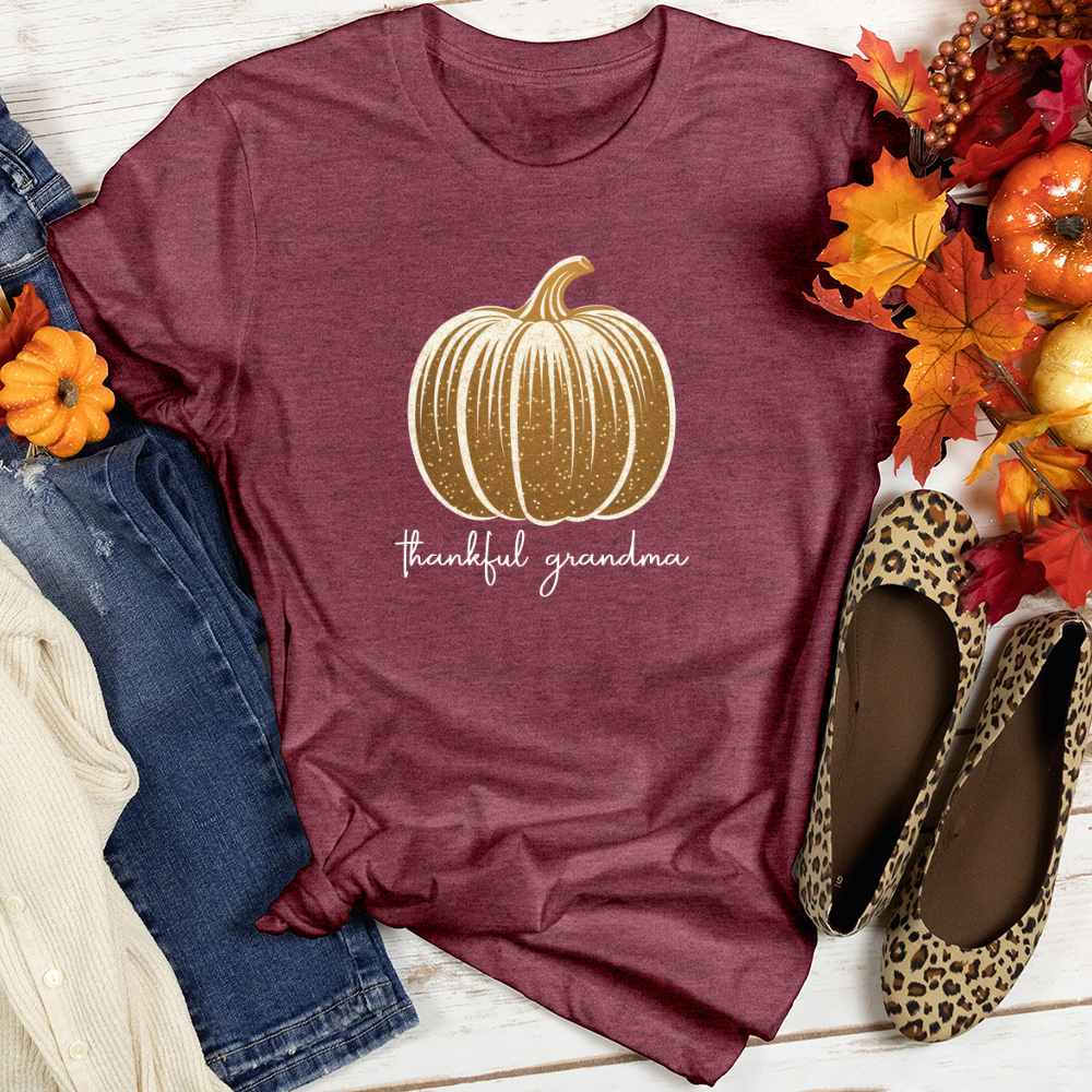 Retro Glam Pumpkin Heathered Tee