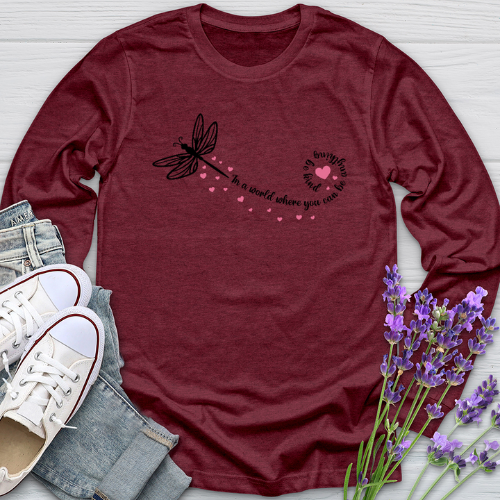 Be Kind Dragonfly Long Sleeve Tee