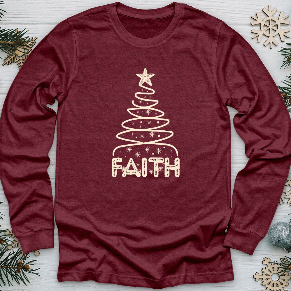 Sparkling Snowflake Faith Long Sleeve Tee