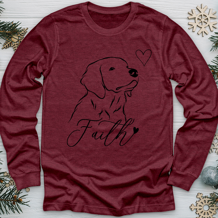 Faith Dog Sketch Long Sleeve Tee