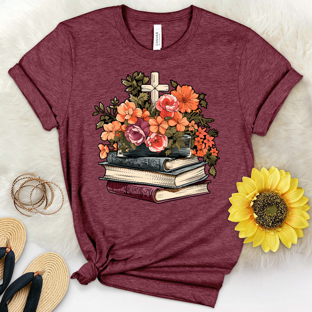 Books & Faith Heathered Tee