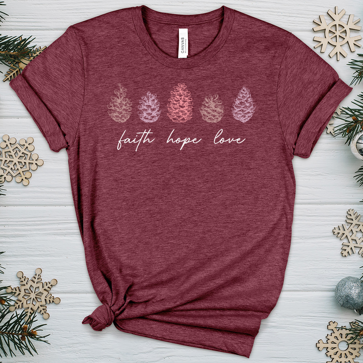 Assorted Pinecones Heathered Tee