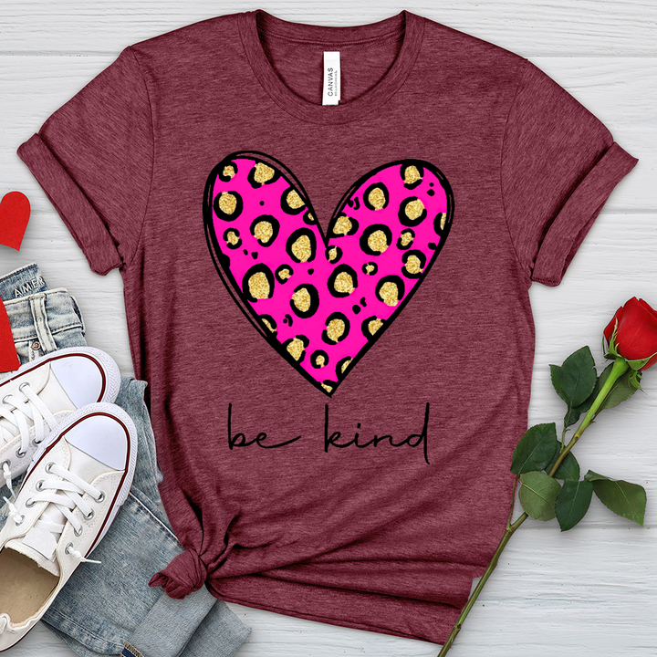 Be Kind Heart Heathered Tee