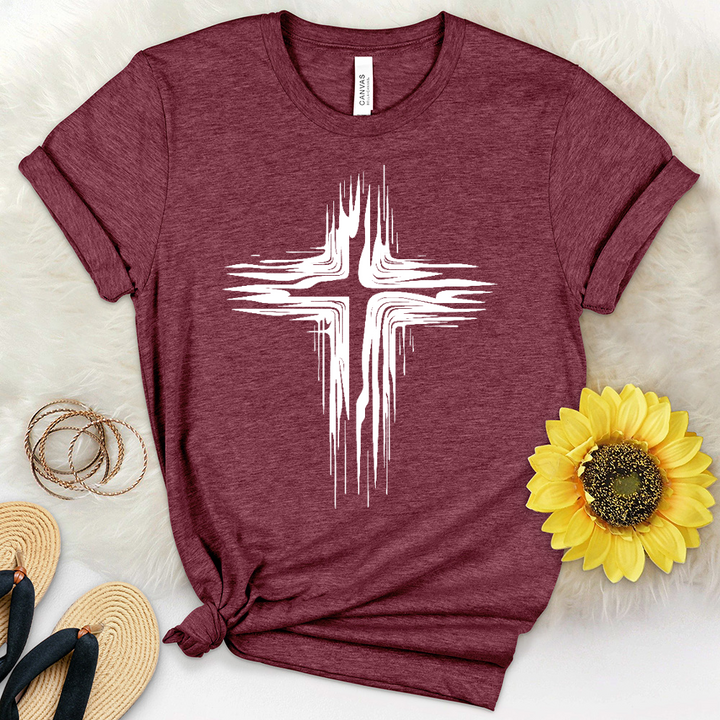 Cross Heathered Tee