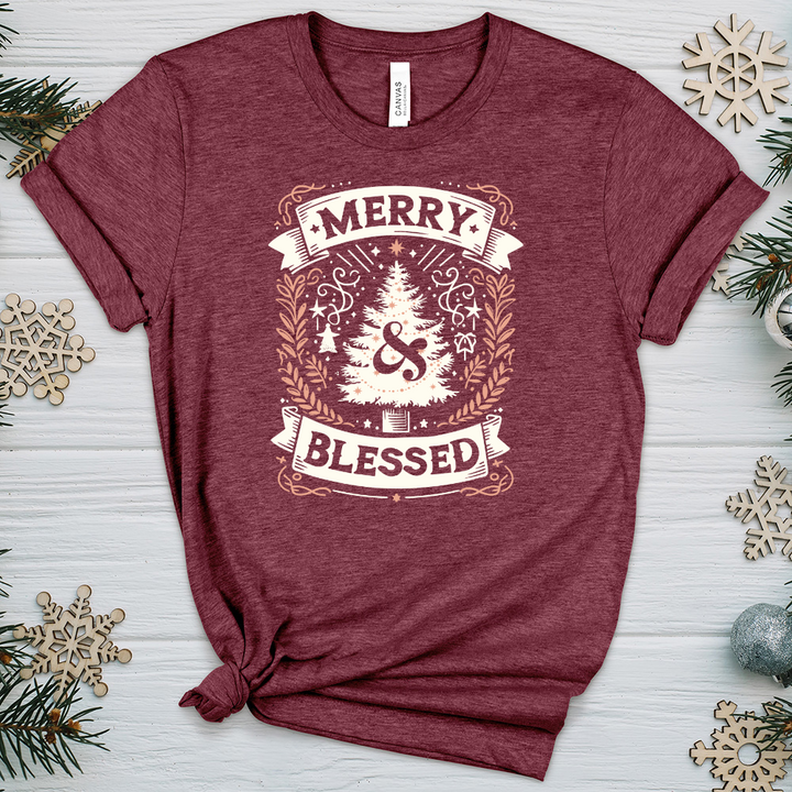 Merry & Blessed Heathered Tee