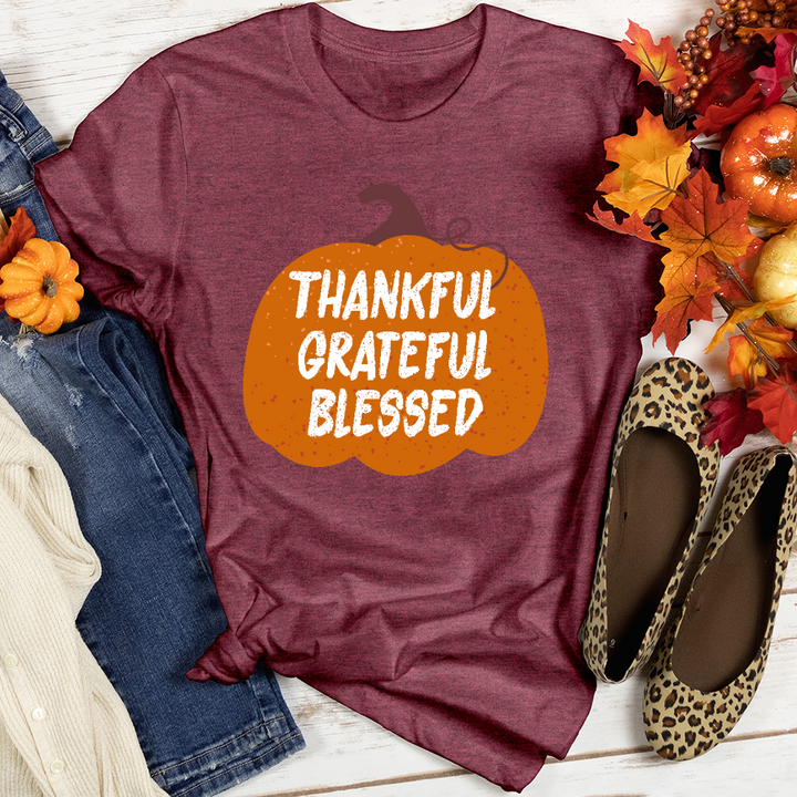 TGB Autumn Pumpkin Scene Heathered Tee