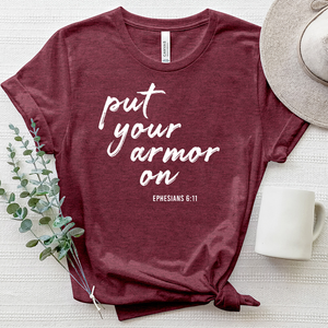 Put Your Prayer Armor On Heathered Tee