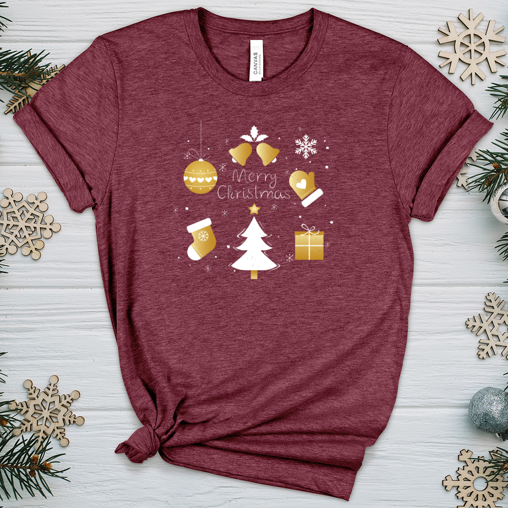 Golden Christmas Heathered Tee