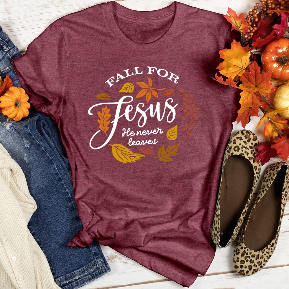 Fall For Jesus Heathered Tee