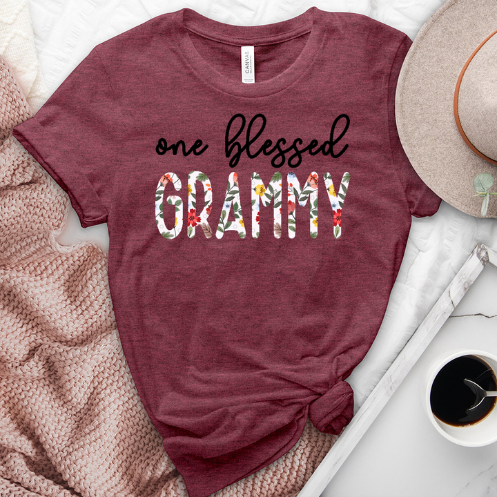 One Blessed Grammy Heathered Tee