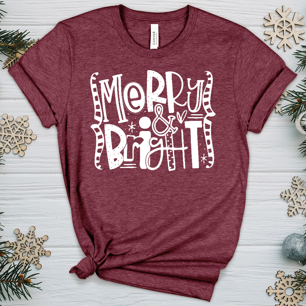 Assorted Merry and Bright Heathered Tee