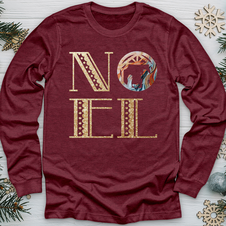 Noel Gold Nativity Long Sleeve Tee