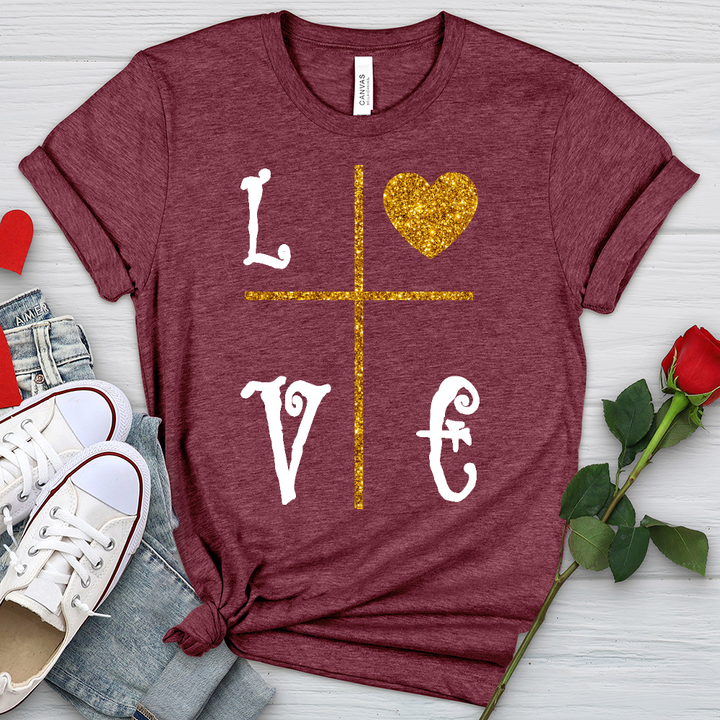 Love Cross Heathered Tee