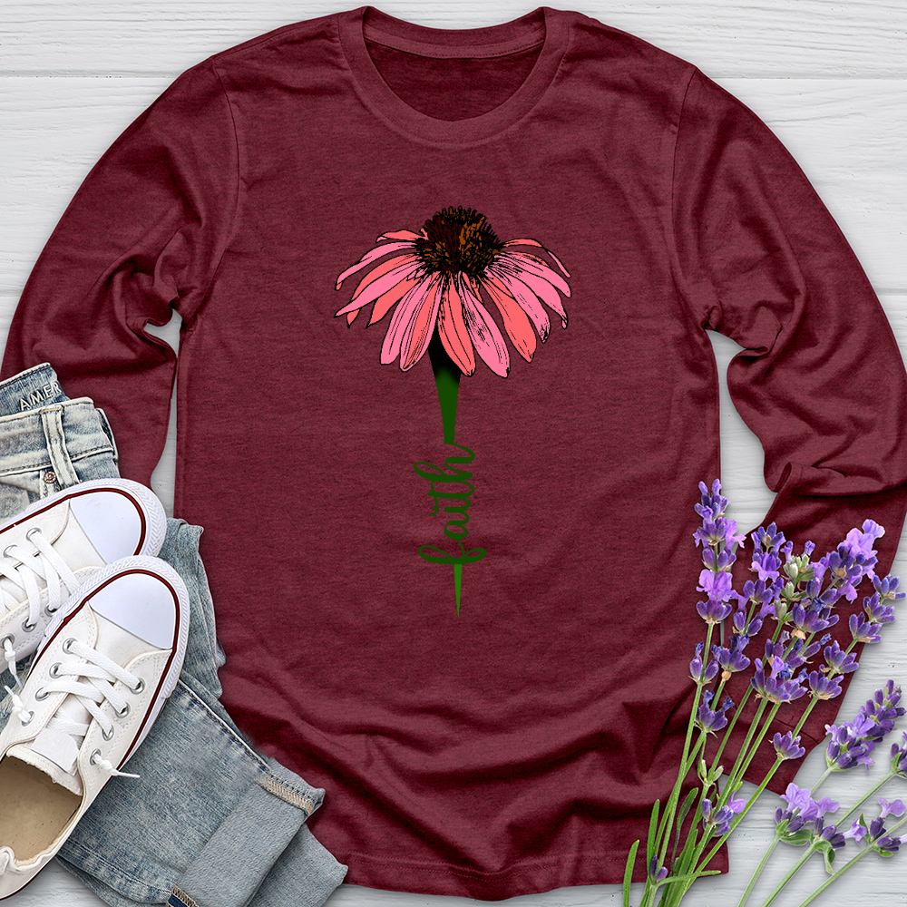 Faith Daisy Mandala Long Sleeve Tee