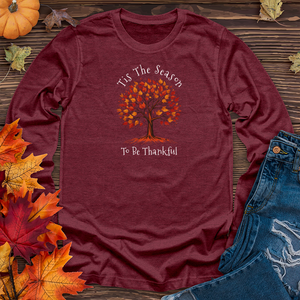 Vintage Landscape Fall Themes Tree Long Sleeve Tee