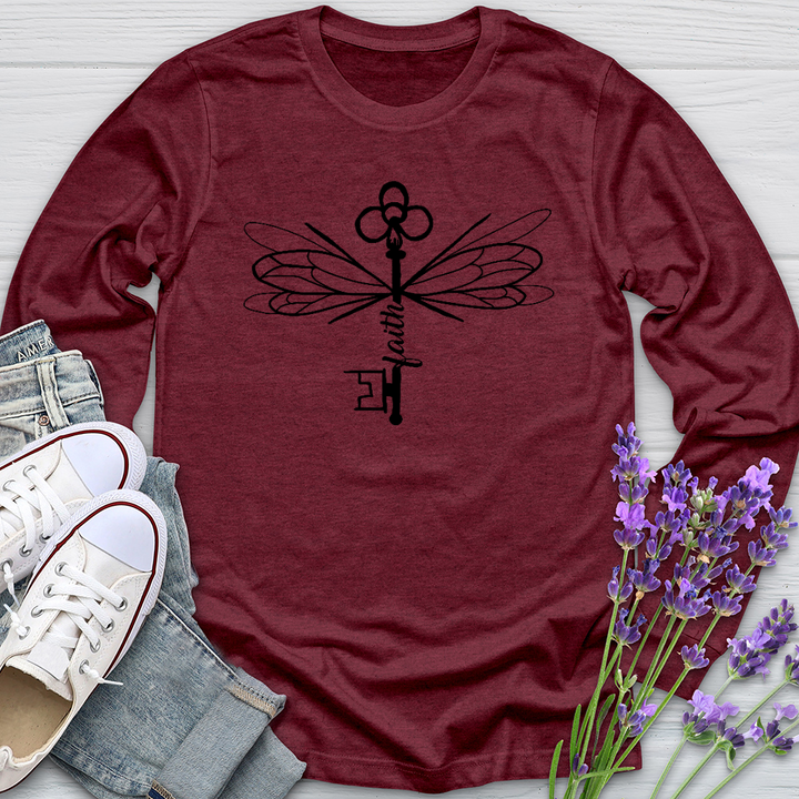 Winged Faith Fighter Long Sleeve Tee