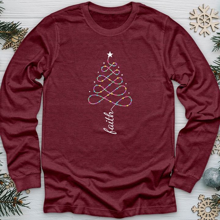 Faith Lights Tree Long Sleeve Tee