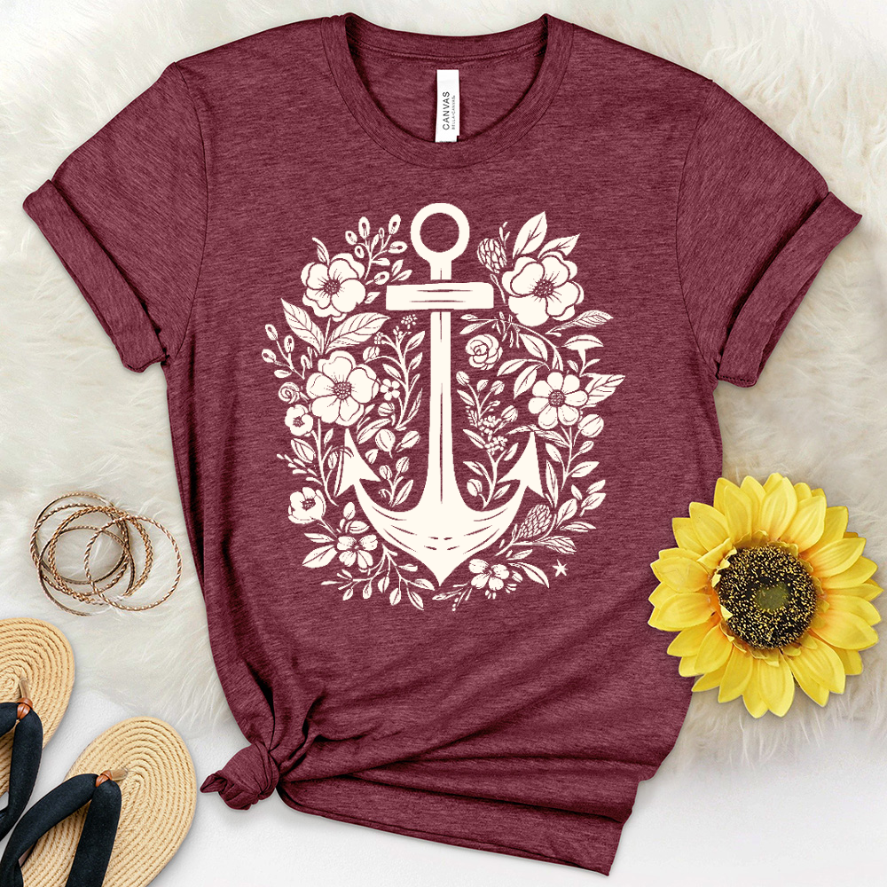 Anchor Flower Heathered Tee