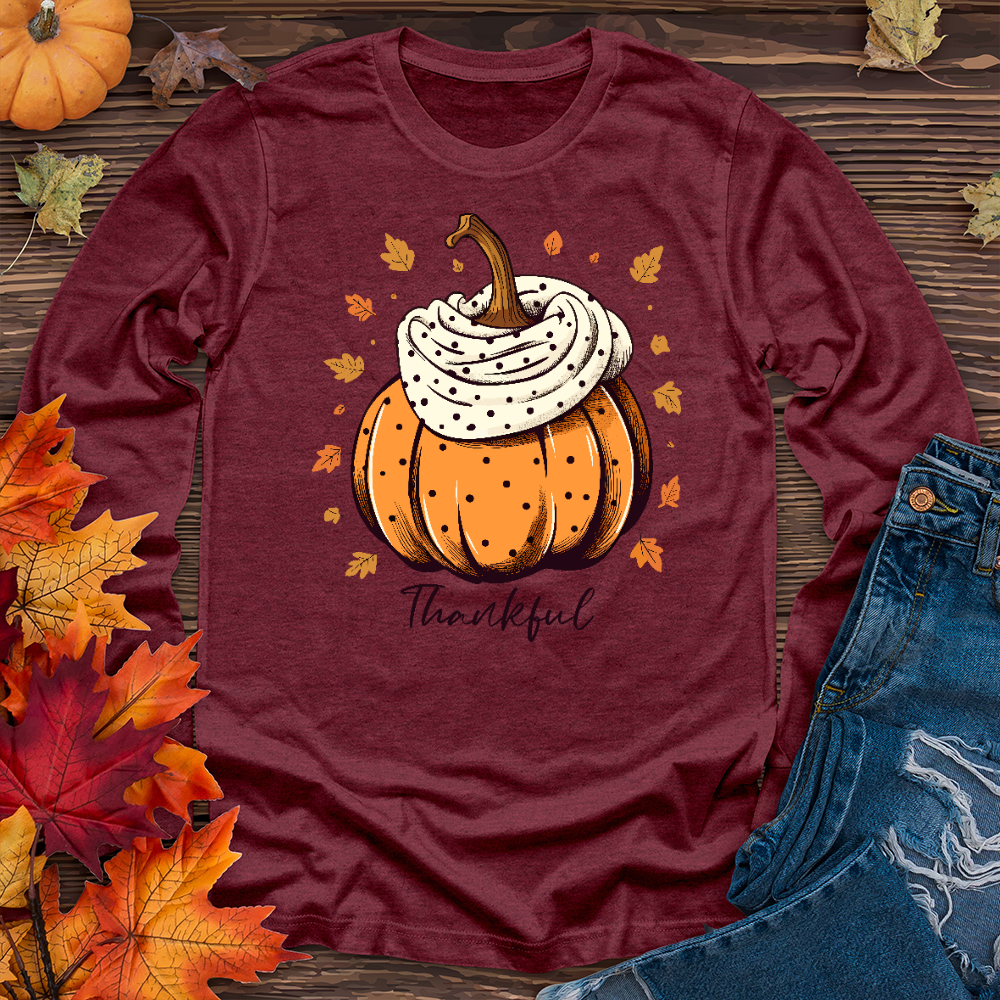 Vintage Pumpkin Coziness Long Sleeve Tee