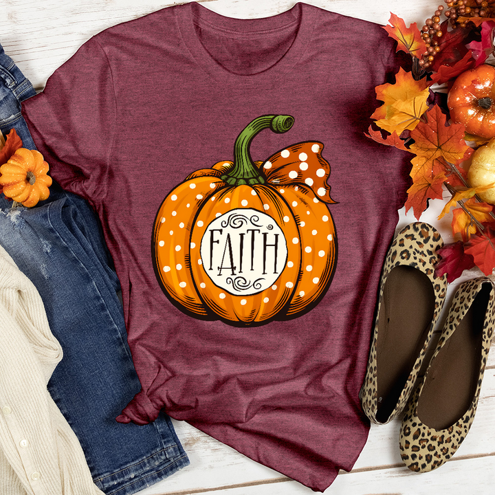 Faith Autumn Pumpkin Heathered Tee