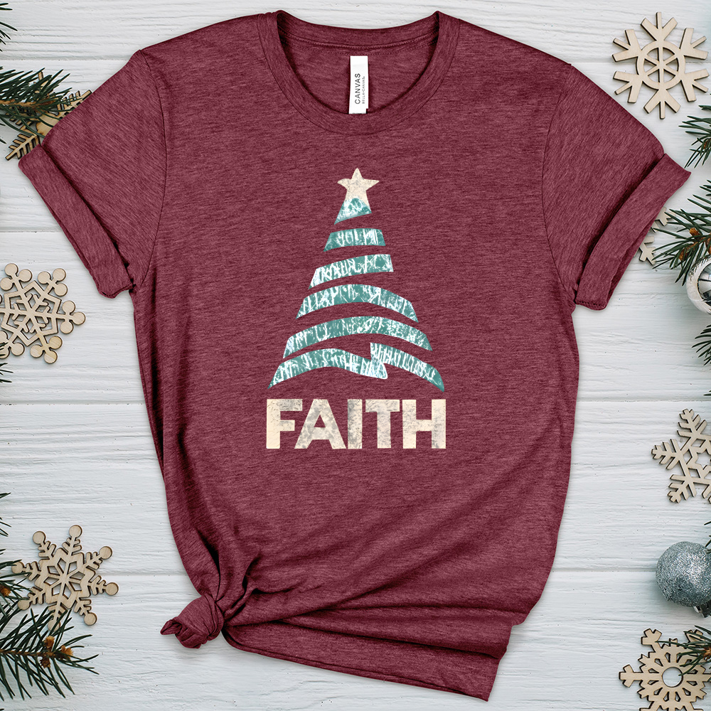 Faith Zig Zag Tree Heathered Tee