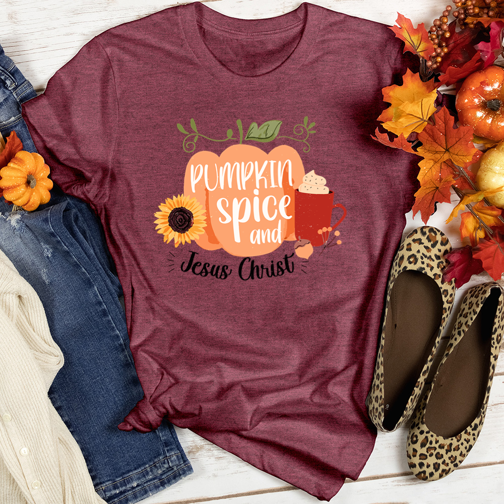 Pumpkin Spice & Christ Heathered Tee