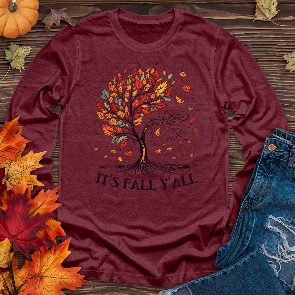 It's Fall Y'all Blooming Long Sleeve Tee