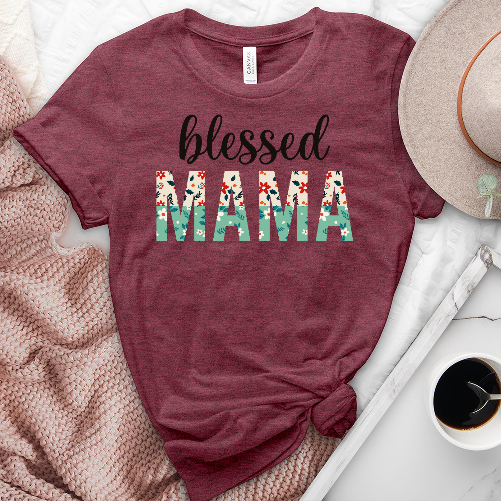 Blessed Mama Heathered Tee