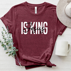 Jesus is King Heathered Tee