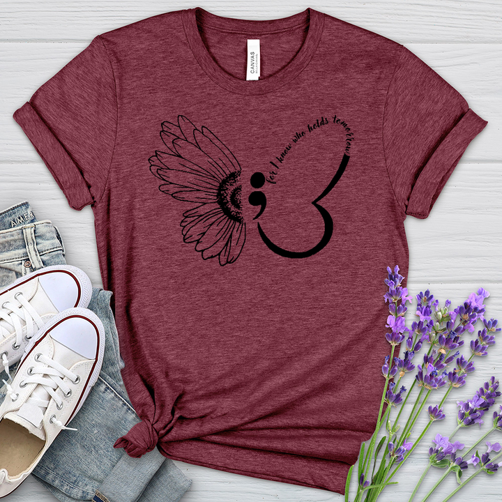 Who Holds Tomorrow Butterfly Heathered Tee