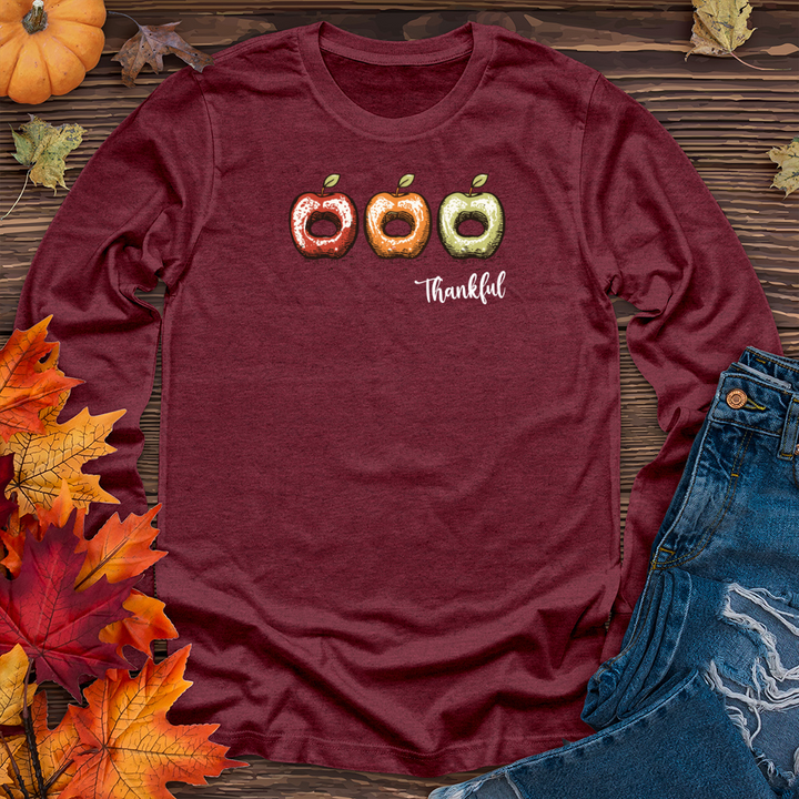 Thankful Apple Cider Trio Apples Long Sleeve Tee