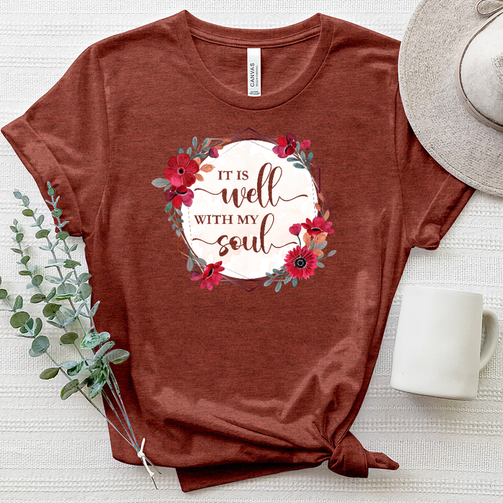 It Is Well Wreath Heathered Tee