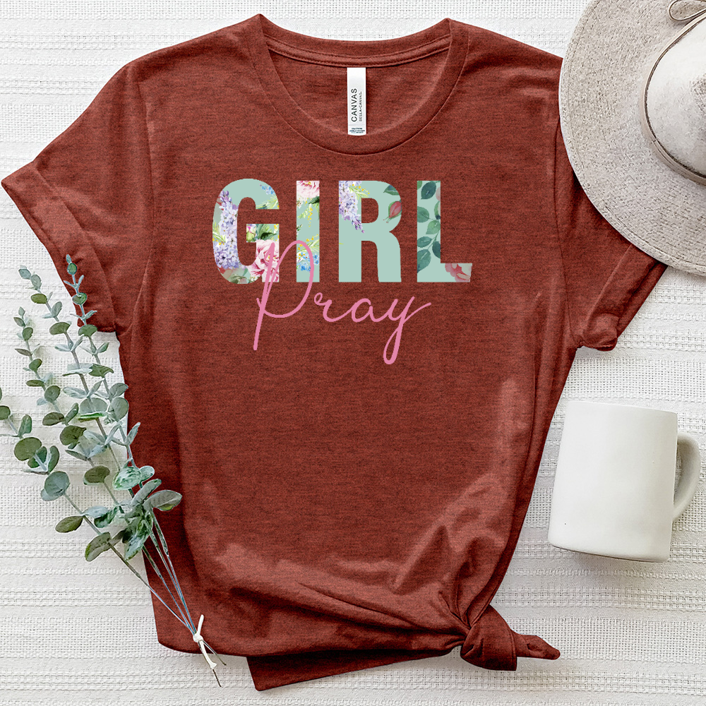 Girl Pray Heathered Tee